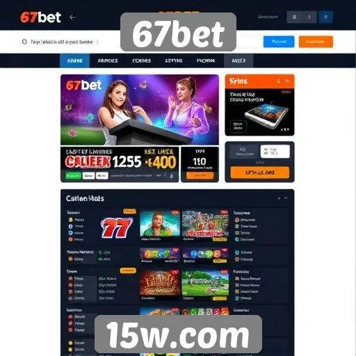 Interface do usuário do site 67bet analisada
